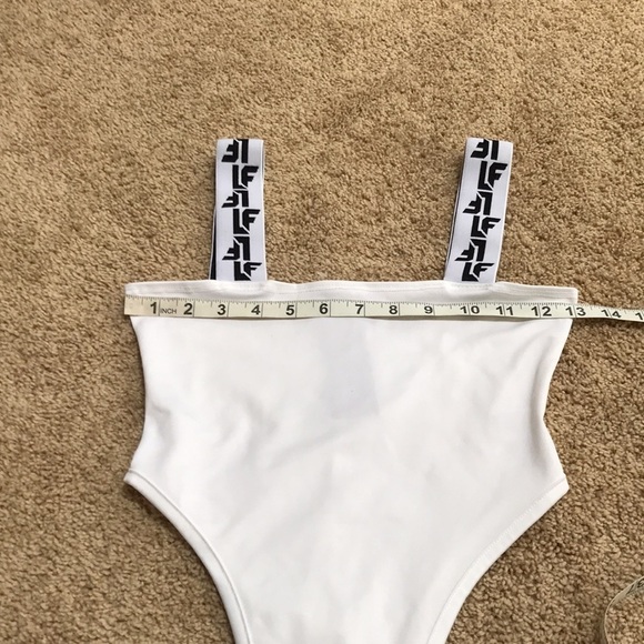 New! LF THE BRAND Size S white high cut bodysuit - Picture 7 of 8
